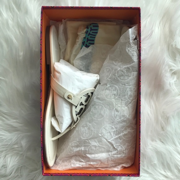 NEW IN BOX TORY BURCH MILLER SANDALS BLEACH - Picture 12 of 12